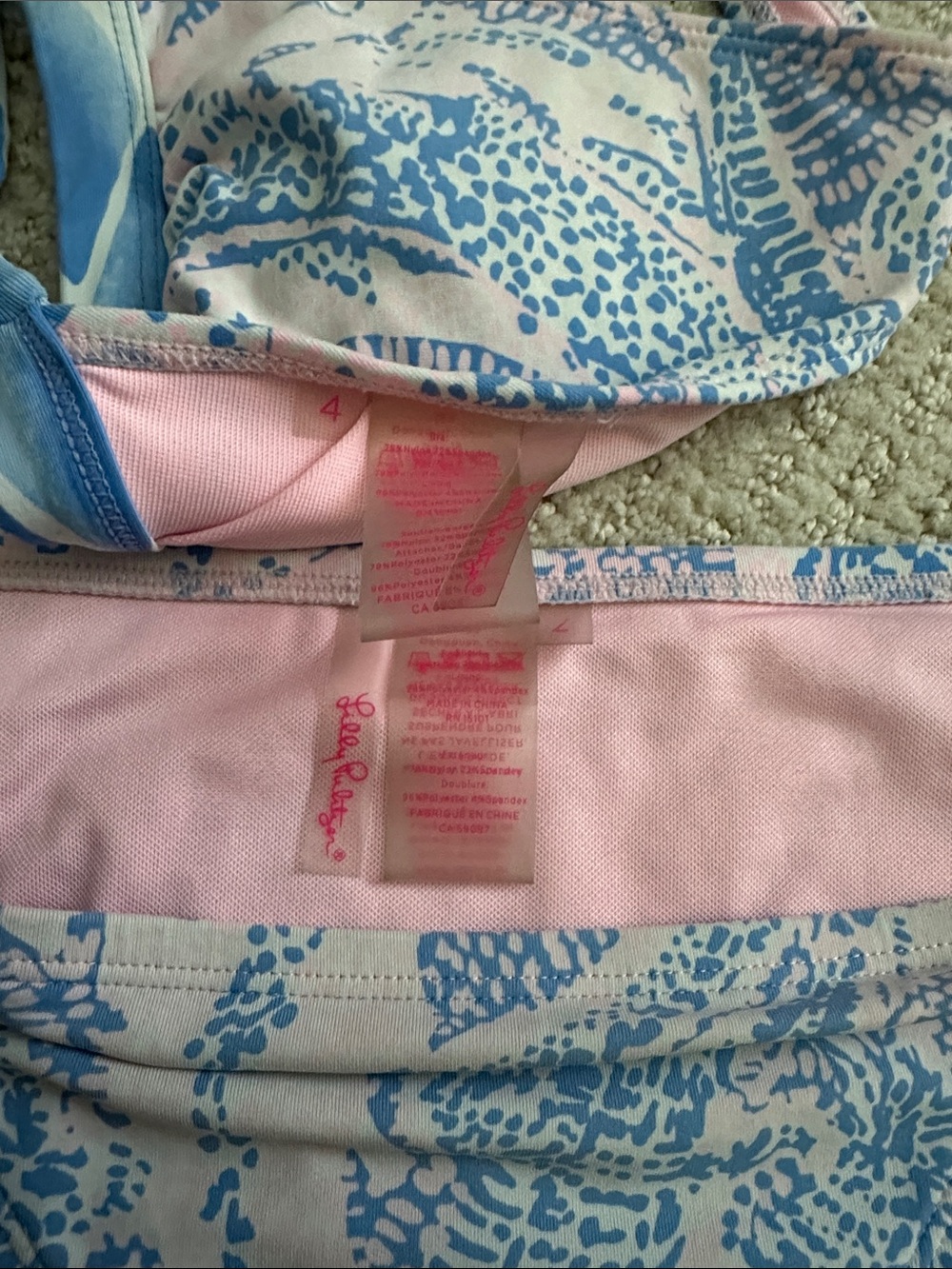 Lilly Pulitzer Blue & Pink Printed Bikini - Picture 2 of 4